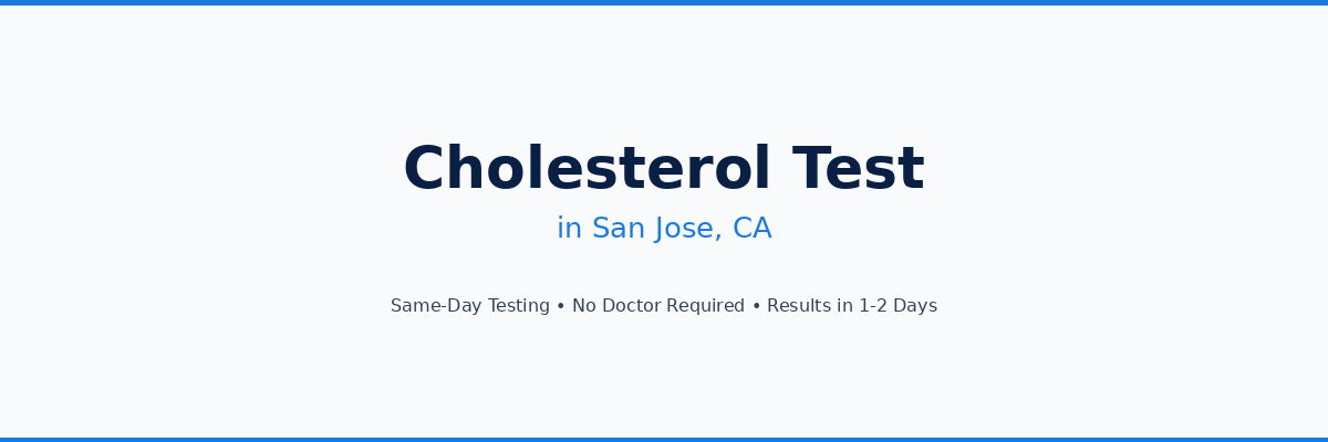 Cholesterol Testing in San Jose, CA