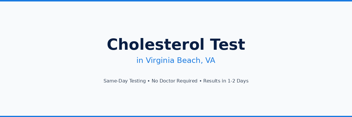Cholesterol Testing in Virginia Beach, VA