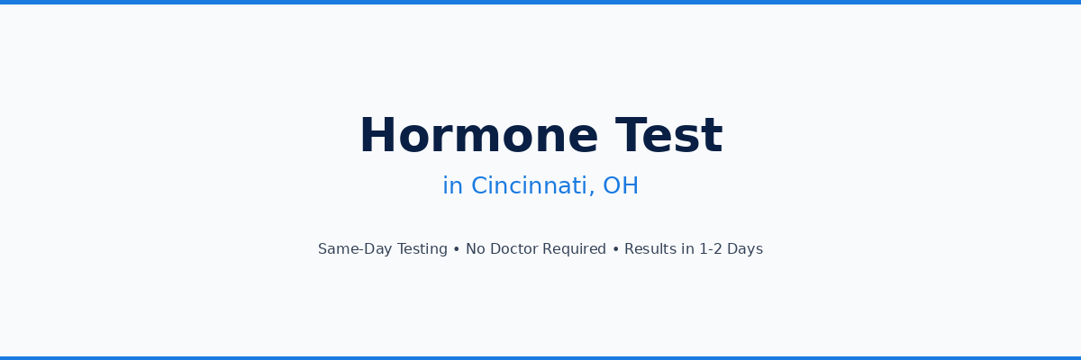 Hormone Testing in Cincinnati, OH