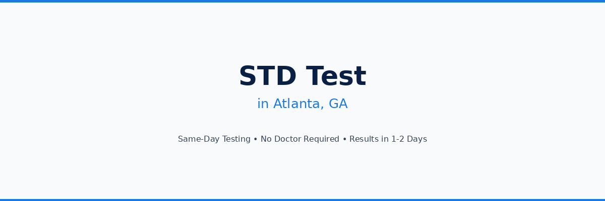 STD Testing in Atlanta, GA