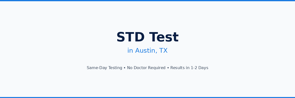 STD Testing in Austin, TX