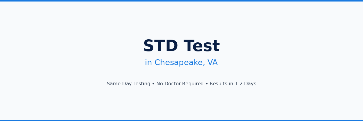 STD Testing in Chesapeake, VA