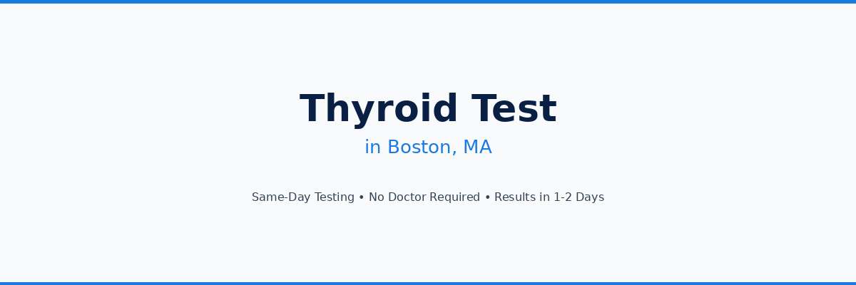 Thyroid Testing in Boston, MA