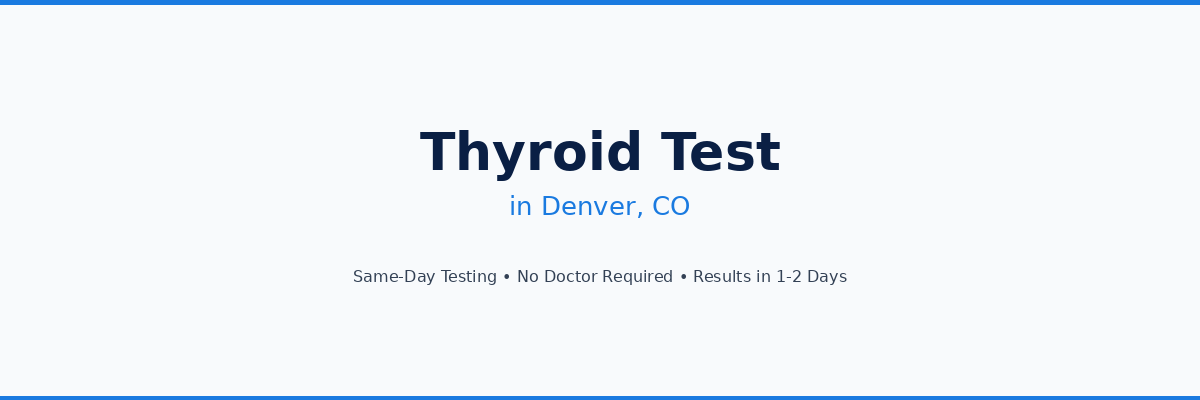 Thyroid Testing in Denver, CO