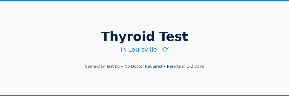 Thyroid Testing in Louisville, KY