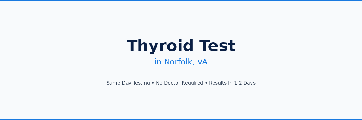 Thyroid Testing in Norfolk, VA