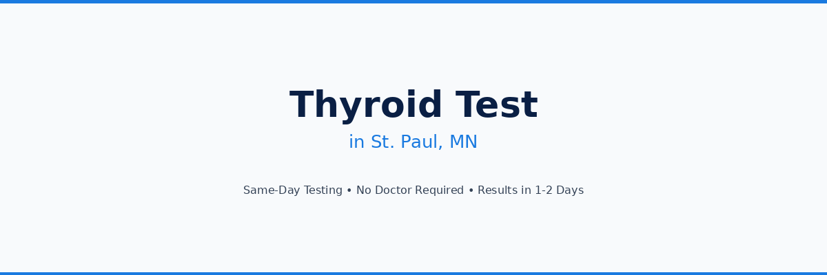 Thyroid Testing in St. Paul, MN